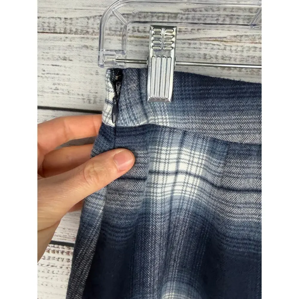 Abercrombie & Fitch Blue Plaid Mini Skirt XS Lined Academia School Anime Y2K - Picture 3 of 7